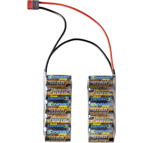 Conrad energy Modellbau-Akkupack (NiMh) 12 V 2400 mAh Zellen-Zahl: 10 Side-by-Side T-Stecksystem (1/2)
