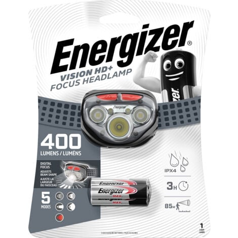 Focus LED lm 50 h Stirnlampe Energizer batteriebetrieben Vision 400 E300280700 HD+