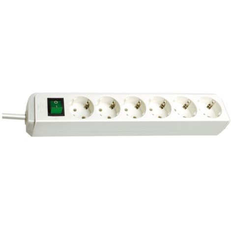 Brennenstuhl 1159520400 Steckdosenleiste mit Schalter 6fach Weiß Schutzkontakt 1 St.