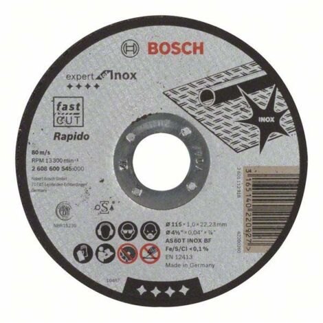 Bosch PRO Stainless Steel and Metal Trennscheibe 115 x 1 x 22,23 mm - 2608600545
