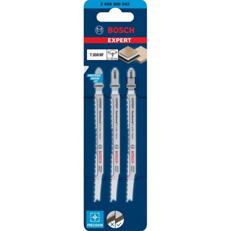 Bosch 3x Expert Hardwood 2-side clean T 308 BF Stichsägeblatt - 2608900543