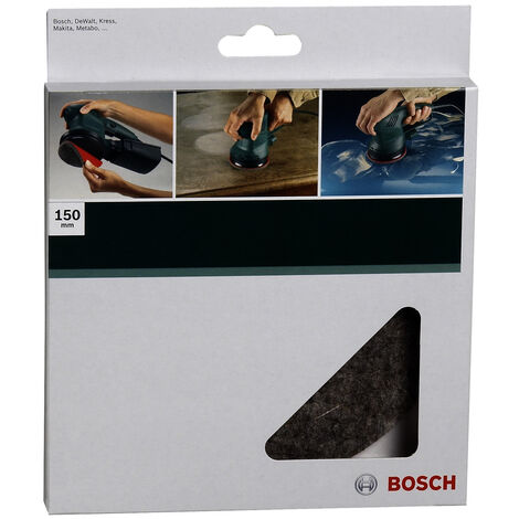 Bosch Professional Polierfilze Für Exzenterschleifer – 5 Stück, 128 Mm Durchmesser, Hart, Mit Kletthaftung