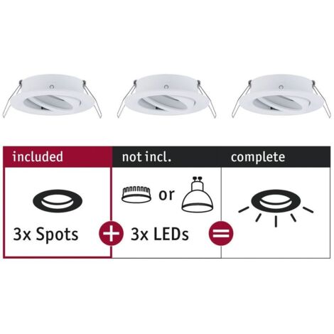 Paulmann 92486 EBL Choose Einbauring 3er Set 10 W Weiß (1/5)