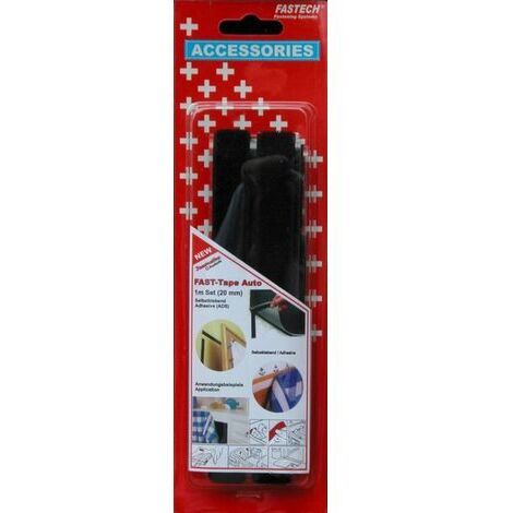 FASTECH® 909-330C Klettband zum Aufkleben Hotmelt Haft- und Flauschteil (L x B) 1000 mm x 20 mm Schw