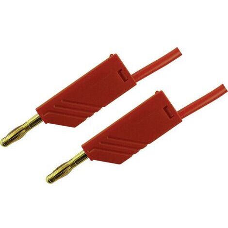 SKS Hirschmann MLN 25/2,5 RT Messleitung Lamellenstecker 4 mm Lamellenstecker 4 mm 25.00 cm Rot 1 St (1/3)