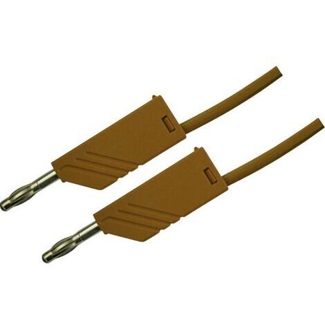 SKS Hirschmann MLN 50/2,5 BR Messleitung Lamellenstecker 4 mm Lamellenstecker 4 mm 0.50 m Braun 1 St (1/3)