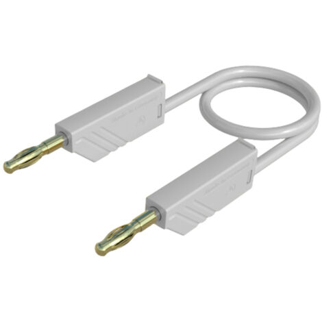 SKS Hirschmann MLN 100/2,5 WS Messleitung Lamellenstecker 4 mm Lamellenstecker 4 mm 1.00 m Weiß 1 St