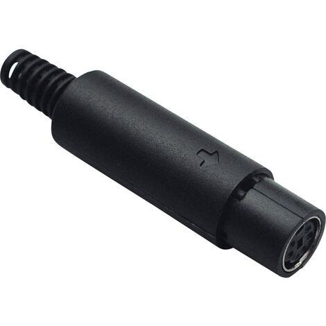 BKL Electronic 0204012 Miniatur-DIN-Rundsteckverbinder Buchse, gerade Polzahl: 6 Schwarz 1 St. (1/2)