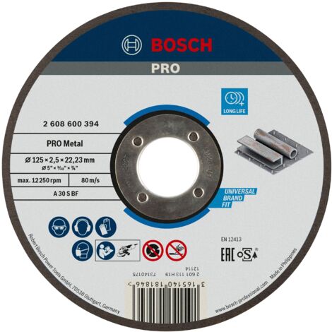 Bosch Accessories A30 S BF 2608600394 Trennscheibe gerade 125 mm 1 St. Metall (1/5)