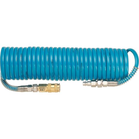 Hazet – Druckluftspiralschlauch 90407 – 7,62m – Innendurchmesser 6,35mm – Arbeitsdruck 10 bar – Berstdruck 55,1 bar (1/7)
