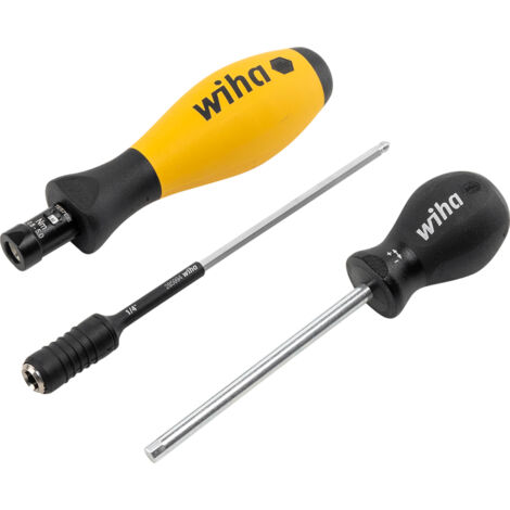 Wiha einstellbarer Drehmoment-Schraubendreher TorqueVario®-S ESD 0,8-5 Nm, hörbares Klicksignal beim erreichen des Drehmoments (30495)