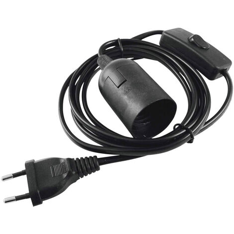 Eurolite 51100666 Lampenfassung  E27  230 V 60 W mit Eurostecker, mit Wippschalter