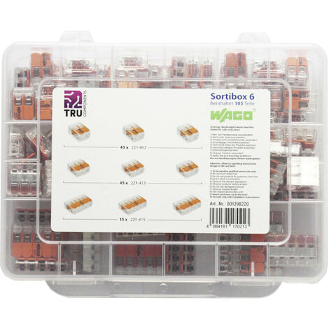 WAGO WA-741-644  Verbindungsklemmen-Sortiment flexibel: 0.14-4 mm² starr: 0.2-4 mm²  105 St.