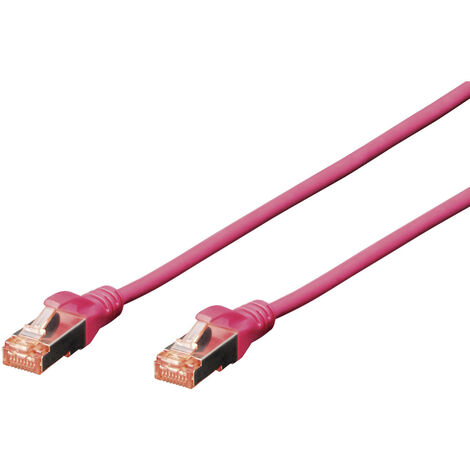 Digitus DK-1644-020/MG RJ45 Patchkabel CAT 6 S/FTP 2.00 m Magenta Halogenfrei, verdrillte Paare 1 St (1/5)