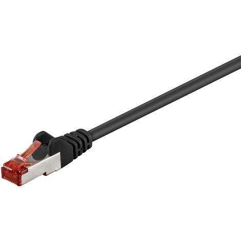 Digitus DK-1644-0025/BL RJ45 Patchkabel CAT 6 S/FTP 0.25 m Schwarz Halogenfrei, verdrillte Paare, mi (1/5)