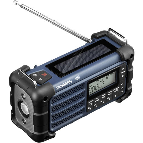 Sangean MMR-99 DAB+ Blue Outdoorradio DAB+, DAB, UKW Notfallradio, Bluetooth®  Solarpanel, spritzwas
