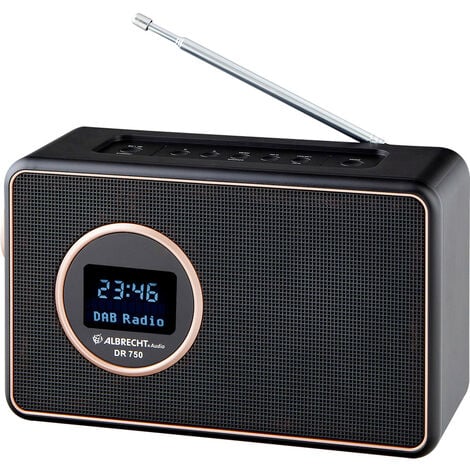 Albrecht DR 750 Tischradio DAB+, DAB, UKW Schwarz