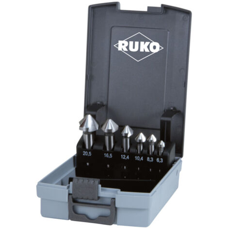 RUKO  102152RO Kegelsenker-Set 6teilig 6.3 mm, 8.3 mm, 10.4 mm, 12.4 mm, 16.5 mm, 20.5 mm HSS  Zylin