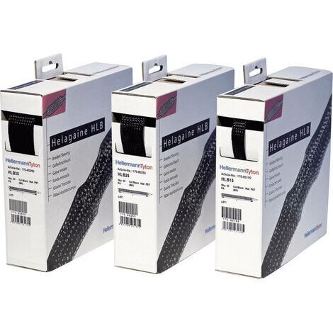 HellermannTyton 170-80350 HLB35-PET-BK Geflechtschlauch Schwarz Polyester  18 bis 18 mm 10 m (1/5)