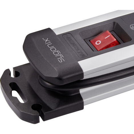Sygonix SY-4755604 Überspannungsschutz-Steckdosenleiste 6fach Silber