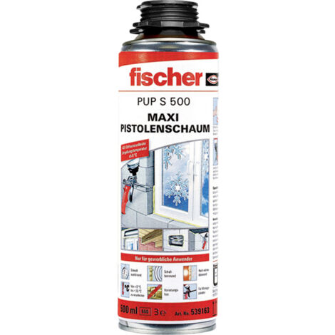 Fischer PUP S 500 Maxi Pistolenschaum Herstellerfarbe Beige 539163 500 ml (1/3)