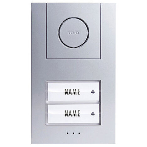m-e modern-electronics Vistus AD ALU 4020 S Vistus Türsprechanlage Kabelgebunden Komplett-Set 2 Fami