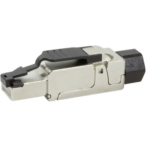 LogiLink MP0040 Feldkonfektionierbarer Stecker, Cat.6A, geschirmt, PrimeLine MP0040     Schwarz, Sil
