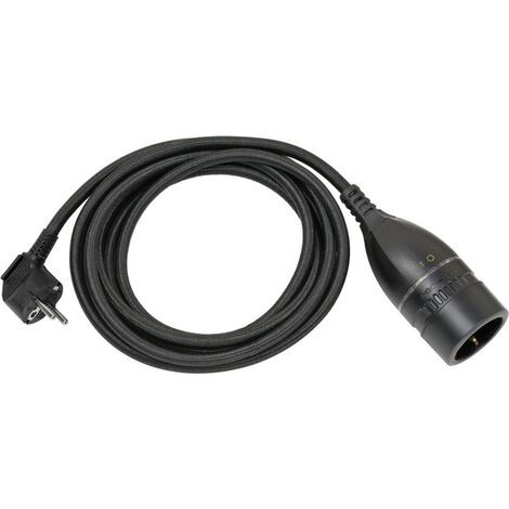 Brennenstuhl 1161830030 Strom Verlängerungskabel   Schwarz 5.00 m H05VV 3G 1,5 mm²