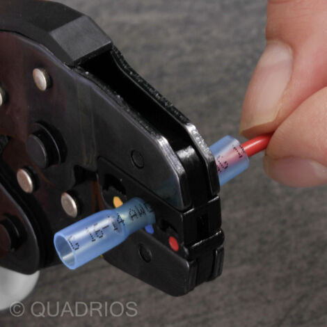 Quadrios 22C469 Stoßverbinder mit Schrumpfschlauch 0.3 mm² 0.5 mm²  Vollisoliert Weiß 1 Set