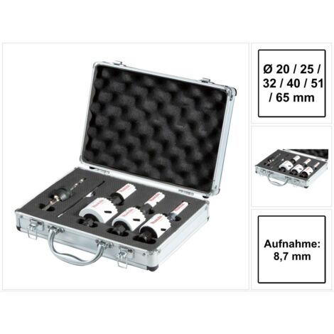 Makita E-12326 Lochsägen-Set 8teilig 20 mm, 25 mm, 32 mm, 40 mm, 51 mm, 65 mm 1 Set (1/5)