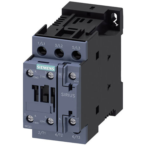 Siemens 3RT2026-1BB40 Schütz 3 Schließer 11 kW 24 V/DC 25 A mit Hilfskontakt 1 St. (1/5)