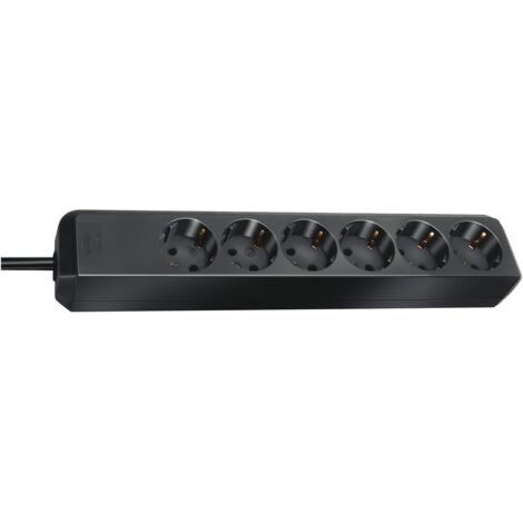 BRENNENSTUHL 1159400015 ECO-Line 6F.schwarz Mehrfach-Steckdosenleiste
