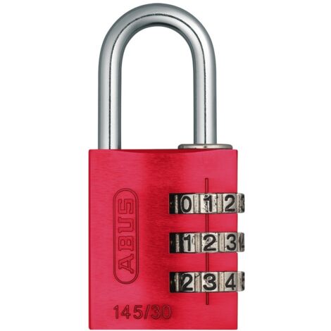 ABUS ABVS46615 Vorhängeschloss 31.5 mm Rot Zahlenschloss