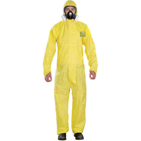 Ansell YY23T-00132-04  AlphaTec® 2300 PLUS - Modell 132 Chemikalienschutz, Gelb, L Kleider-Größe: L