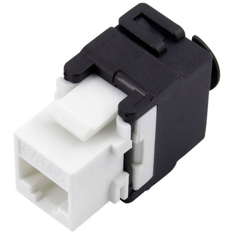 TRU COMPONENTS RJ45 Kupplung, CAT 6a 93038C361 Kupplung, gerade Polzahl Sensoren 8 Schwarz, Weiß (1/2)