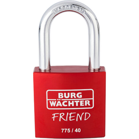 Burg Wächter 39431 Vorhängeschloss 40.00 mm verschieden schließend   Rot Schlüsselschloss