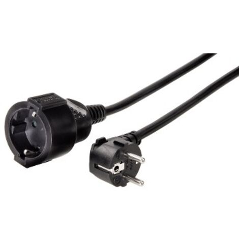 Hama 00047871 Strom Verlängerungskabel   Schwarz 10 m H05VV-F 3G 1,5 mm²