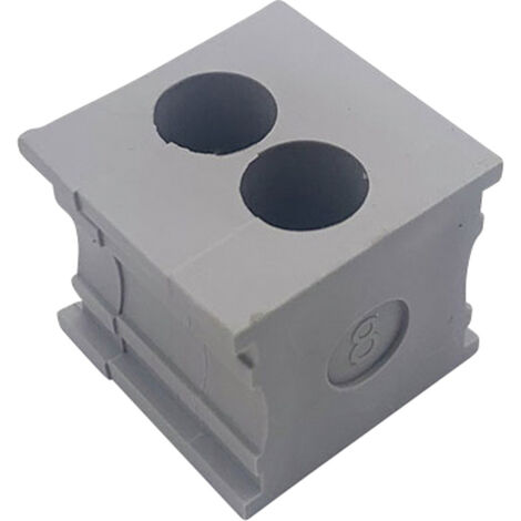 TRU COMPONENTS ELT 2/8 Kabeldurchführung geschlitzt  Klemm-Ø (max.) 8 mm  Elastomer Grau 1 St.