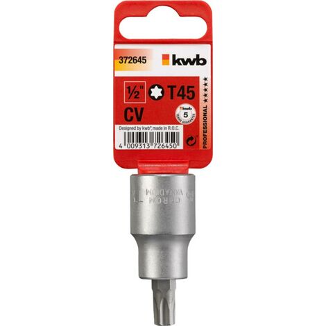 Stahlwille Innen-TORX Steckschlüssel-Bit T 45 – Für 1/2" Antrieb, Verchromt