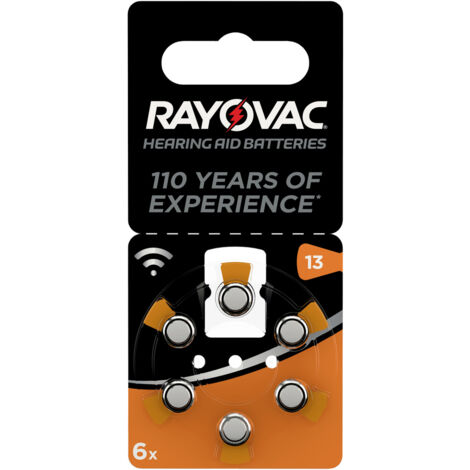 Rayovac Hearing Aid Batteries 13 Bli 6 Knopfzelle ZA 13 Zink-Luft 310 mAh  1.4 V 6 St.