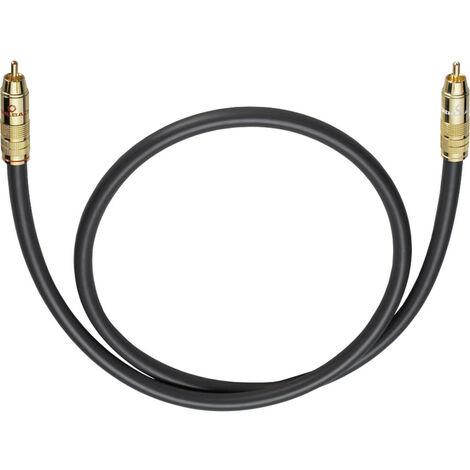 Cinch Audio Anschlusskabel [1x Cinch-Stecker - 1x Cinch-Stecker] 1.00 m Anthrazit vergoldete Steckko