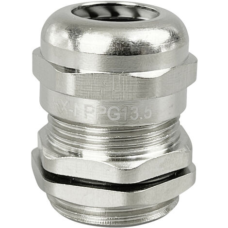 TRU COMPONENTS TC-10302880 Kabelverschraubung   PG13.5 Messing (vernickelt) Metall 1 St.