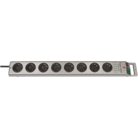 Brennenstuhl 1153340118 Steckdosenleiste mit Schalter 8fach Silber Schutzkontakt 1 St.