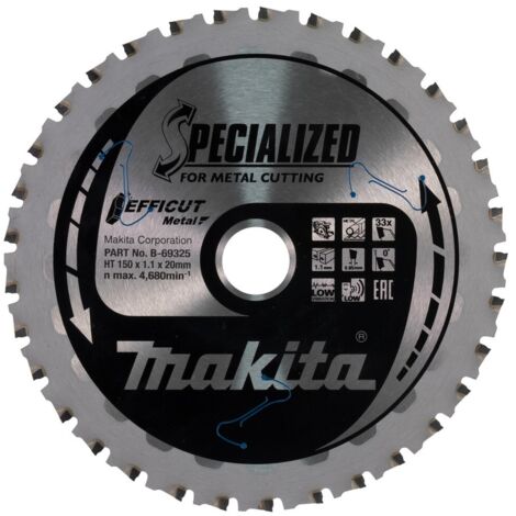 Makita B-69325 Kreissägeblatt 150 x 20 x 1.1 mm Zähneanzahl: 33 1 St. (1/10)