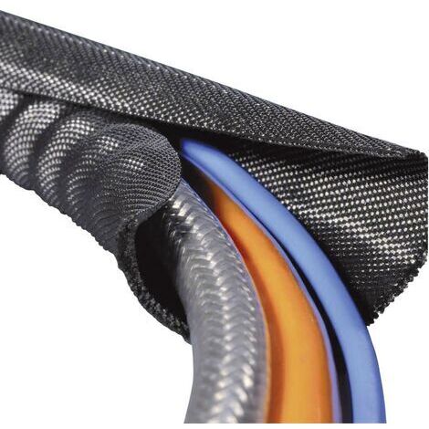 HellermannTyton 170-01015 Twist-In 25 Geflechtschlauch Schwarz Polyester  19 bis 25 mm 2 m
