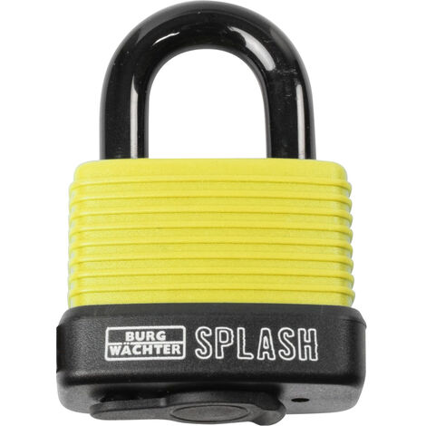 Burg Wächter Splash 470 45 Yellow SB Vorhängeschloss Gelb/Schwarz Schlüsselschloss