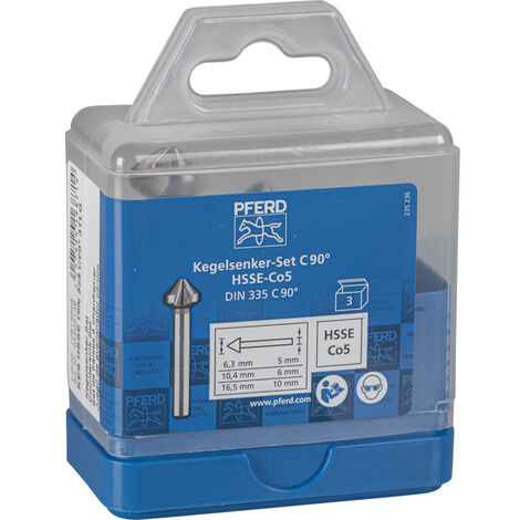 PFERD TOOLS SET KES HSSE DIN 335 C90° 3 25202155 Kegelsenker-Set 6.3 mm, 10.4 mm, 16.5 mm HSS   1 St (1/5)