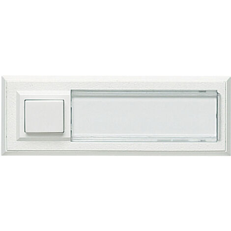 Grothe 51015 Klingeltaster mit Namensschild 1fach Weiß 12 V/1,5 A