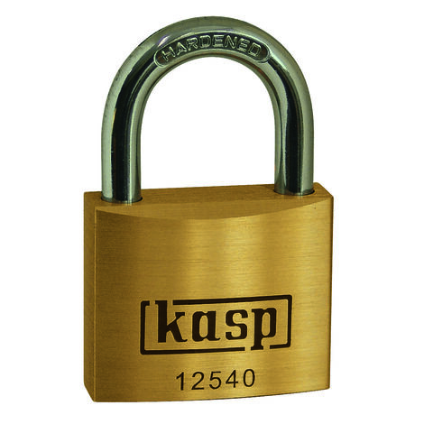 Kasp K12540 Vorhängeschloss 40 mm verschieden schließend   Goldgelb Schlüsselschloss