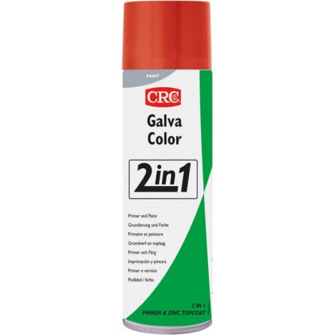 CRC 20566-AD GALVACOLOR Korrosionsschutz-Lack mit Zweifach-Wirkung Feuerrot  RAL 3000  500 ml